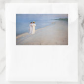 Kroyer - Sommer-Abend am Skagen Beach Rechteckiger Aufkleber (Tasche)