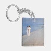 Kroyer - Sommer-Abend am Skagen Beach Schlüsselanhänger (Vorderseite links)