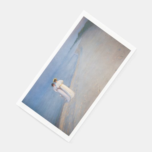 Kroyer - Sommer-Abend am Skagen Beach Serviette (Ecke)