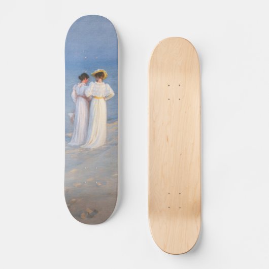 Kroyer - Sommer-Abend am Skagen Beach Skateboard (Vorderseite)