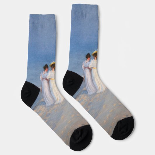 Kroyer - Sommer-Abend am Skagen Beach Socken (Rechts)