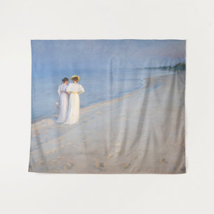 Kroyer - Sommer-Abend am Skagen Beach Wandteppich