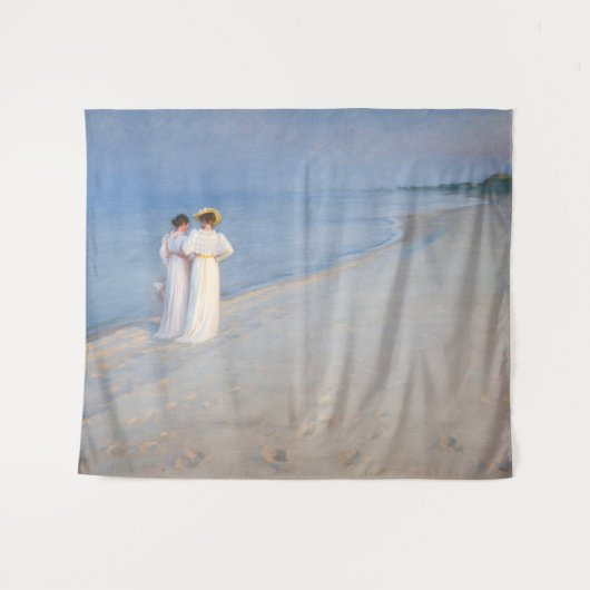 Kroyer - Sommer-Abend am Skagen Beach Wandteppich (Vorderseite (Horizontal))