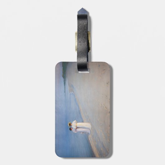 Kroyer - Sommer-Abend am Strand von Skagen - QR-Co Gepäckanhänger (Rückseite vertikal)