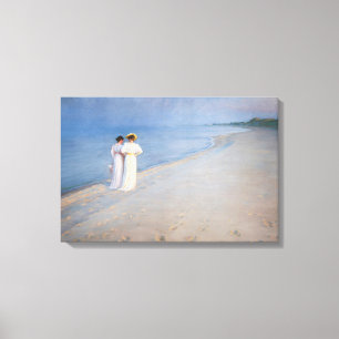 Kroyer - Sommerabend am Strand von Skagen Leinwanddruck