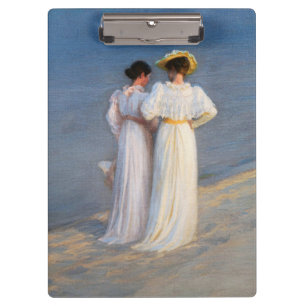 Kroyer - Sommerabend am Strand von Skagen Nahaufna Klemmbrett