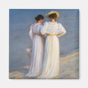 Kroyer - Sommerabend am Strand von Skagen Nahaufna Magnet