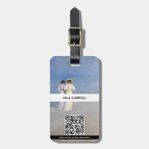 Kroyer - Sommerabend am Strand von Skagen - QR-Cod Gepäckanhänger