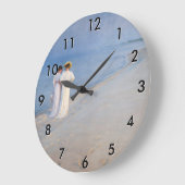 Kroyer - Summer Evening on Skagen Beach Große Wanduhr (Winkel)