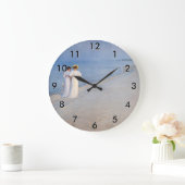 Kroyer - Summer Evening on Skagen Beach Große Wanduhr (Zuhause)