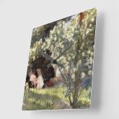 Kroyers Les Rosen Quadratische Wanduhr (Winkel)