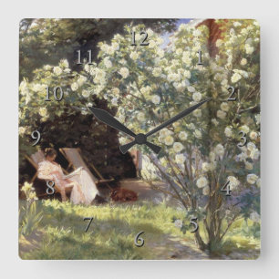 Kroyer's Les Roses Quadratische Wanduhr