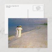 Kroyer's "Summer Afternoon on Skagen Beach" Postkarte (Vorne/Hinten)