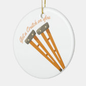 Krücke auf Ihnen Keramikornament (Links)