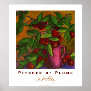 Krug des Pflaumen-Plakats Poster