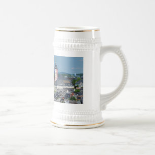 Krug mit der Stadtansicht von Siegen Bierglas