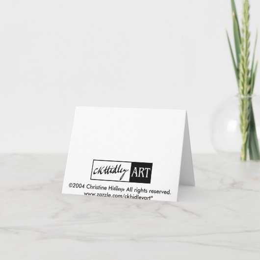 Krug Pflaumen Notecard Karte (Rückseite)