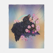 Kruge mit Apfelblüten Fleecedecke (Vorderseite)