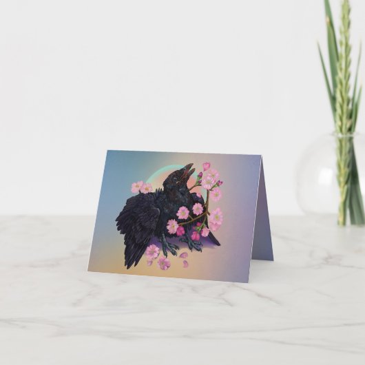 Kruge mit Apfelblüten Karte (Vorderseite)