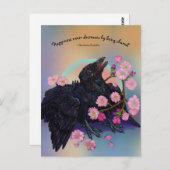 Kruge mit Apfelblüten Postkarte (Vorne/Hinten)