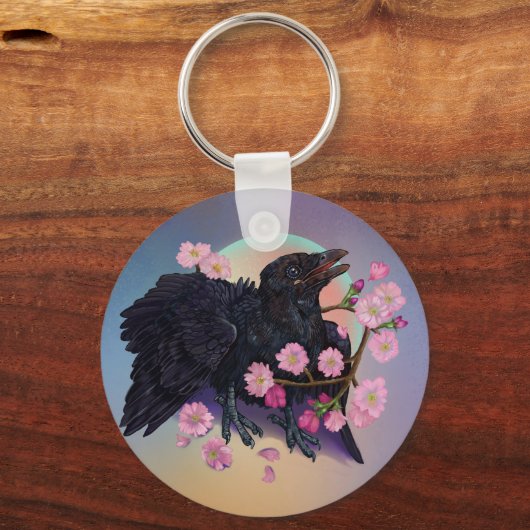 Kruge mit Apfelblüten Schlüsselanhänger (Rückseite)