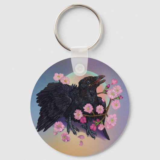 Kruge mit Apfelblüten Schlüsselanhänger (Rückseite)