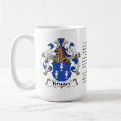 Kruger Familien-Wappen Kaffeetasse (Links)