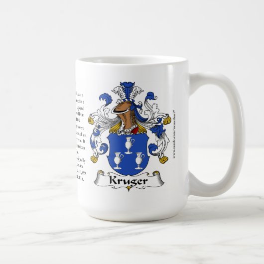 Kruger Familien-Wappen Kaffeetasse (Rechts)