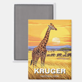 Kruger National Park South Africa Magnet (Vorderseite/Rückseite)