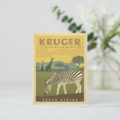 Krüger National Park, South Africa Zebras & Gira Postkarte (Stehend Vorderseite)