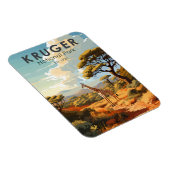 Kruger Nationalpark Südafrika Giraffe Vintag Magnet (Rechte Seite)