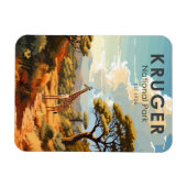 Kruger Nationalpark Südafrika Giraffe Vintag Magnet (Horizontal)