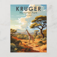 Kruger Nationalpark Südafrika Giraffe Vintag