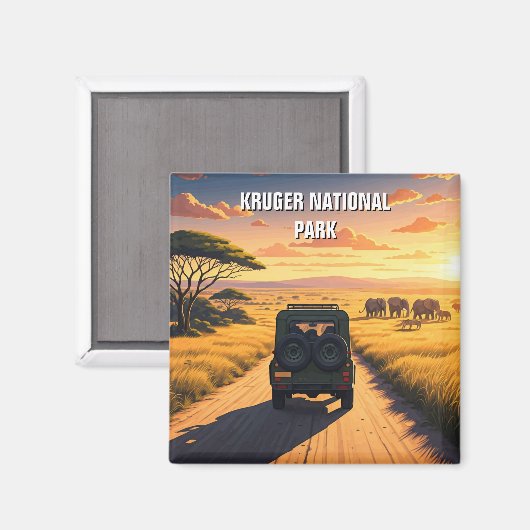 Kruger Nationalpark Südafrika Magnet (Vorderseite/Rückseite)