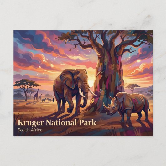 Kruger-Nationalpark Südafrika Postkarte (Vorderseite)