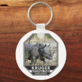 Kruger Nationalpark Südafrika Rhino Schlüsselanhänger (Vorderseite)