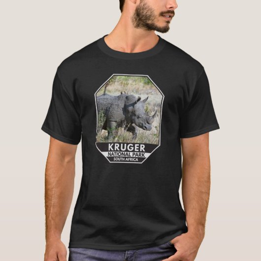 Kruger Nationalpark Südafrika Rhino T-Shirt (Vorderseite)