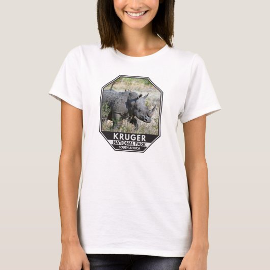 Kruger Nationalpark Südafrika Rhino T-Shirt (Vorderseite)