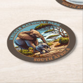 Kruger Nationalpark Südafrika Runder Pappuntersetzer (Angewinkelt)