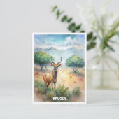 Krüger Nationalpark Wasserfarben Malerei Postkarte (Stehend Vorderseite)