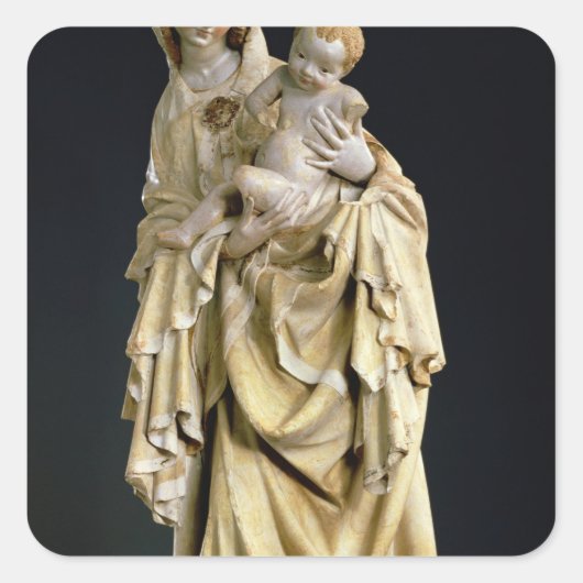 Krumauer Madonna, um 1400 Quadratischer Aufkleber (Vorderseite)
