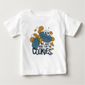 Krümelmonster Just Here for the Cookies Baby T-shirt (Vorderseite)