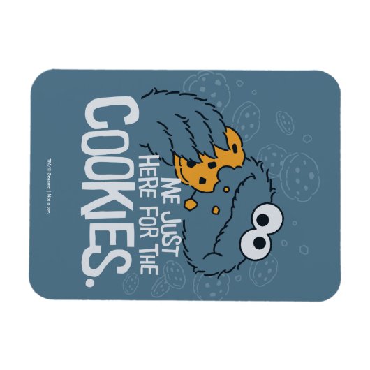Krümelmonster Just Here for the Cookies Magnet (Horizontal)