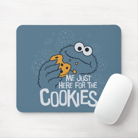 Krümelmonster Just Here for the Cookies Mousepad (Mit Mouse)