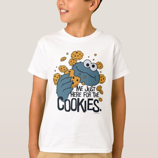 Krümelmonster Just Here for the Cookies T-Shirt (Vorderseite)