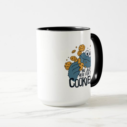 Krümelmonster Just Here for the Cookies Tasse (VorderseiteRechts)