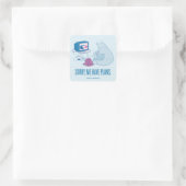 Krümelmonster Sorry, Quadratischer Aufkleber (Tasche)