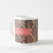 Krumen! Muster-Rosa Kaffeetasse (Vorderseite Links)