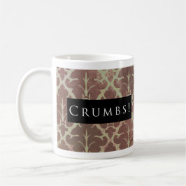Krumen! Muster-Schwarzes Kaffeetasse
