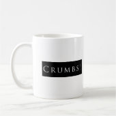 Krumen! Schlichtes Schwarzes Kaffeetasse (Links)